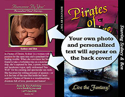 Book cover illustration displaying placement of the customer uploaded photo.